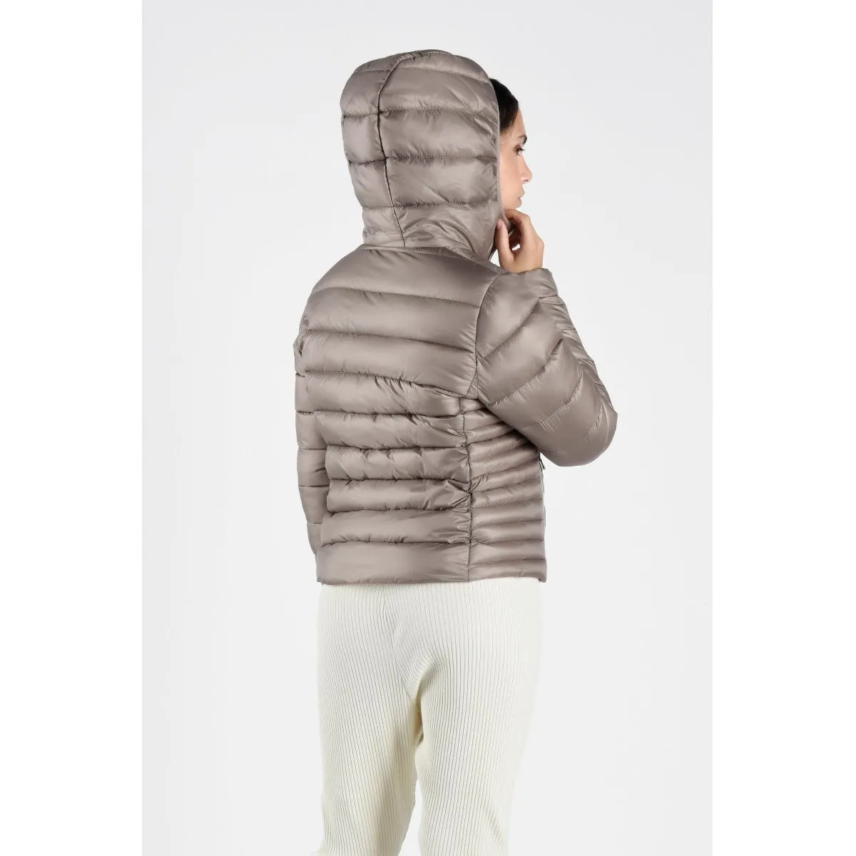 family trip Canadian Piumino da donna 100grammi con cappuccio Marystown Recycled CN.G221201WRE/CHARB