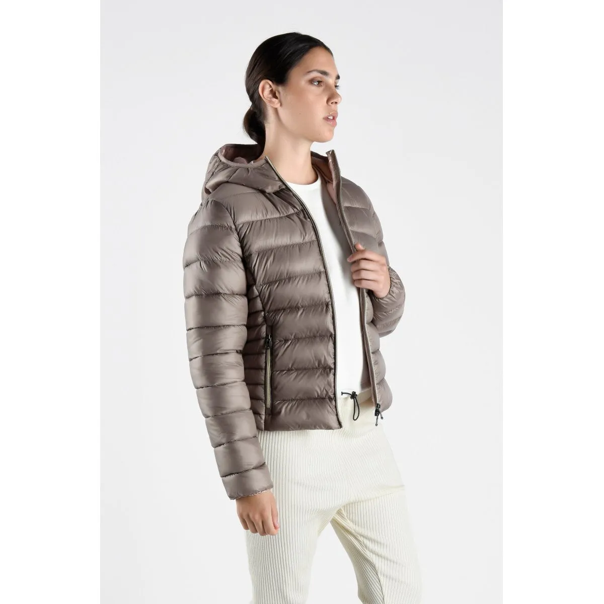 Canadian Piumino da donna 100grammi con cappuccio Marystown Recycled CN.G221201WRE/CHARB Panama