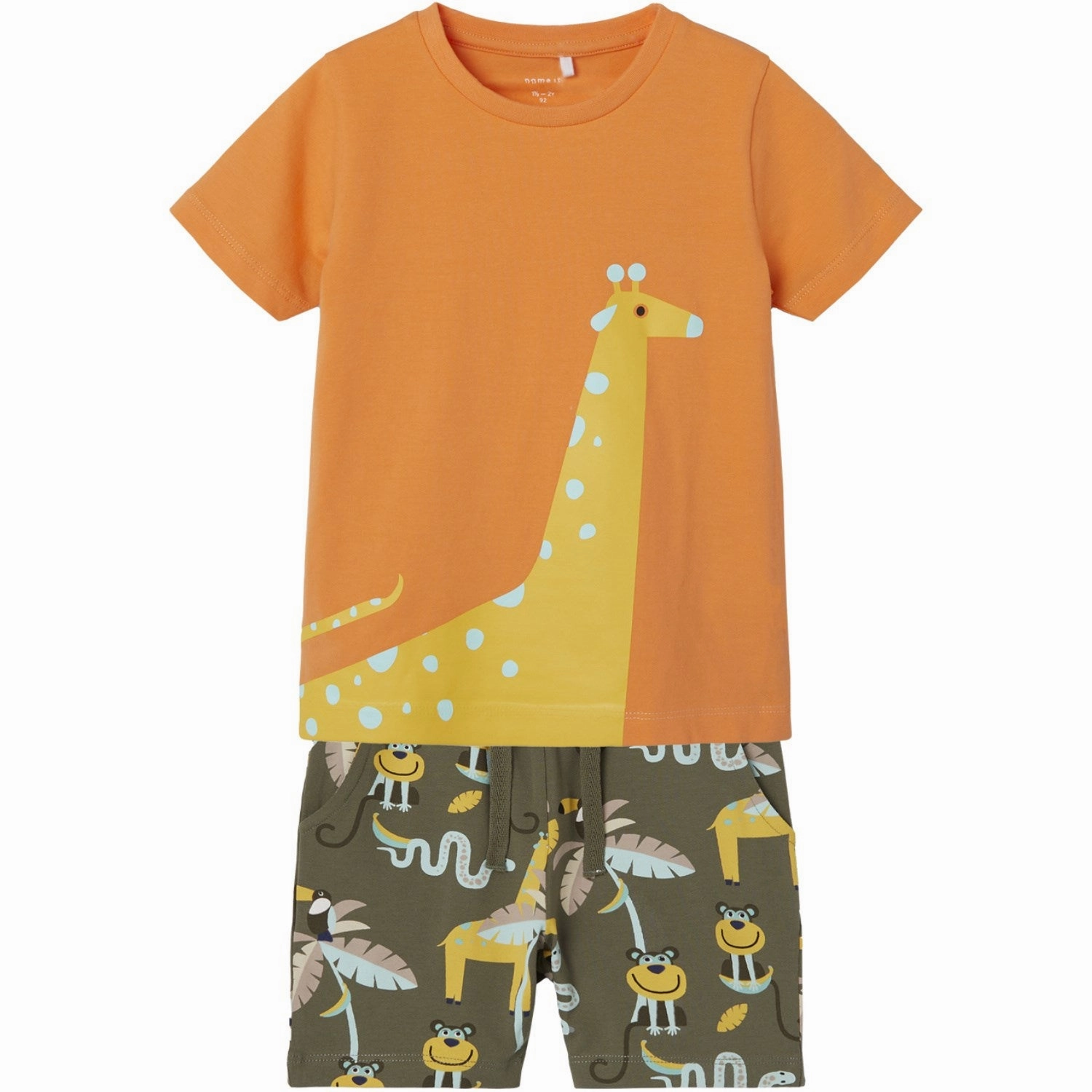 TearResistant Fabric casual top Name It Dusty Olive Zomu Shorts Set