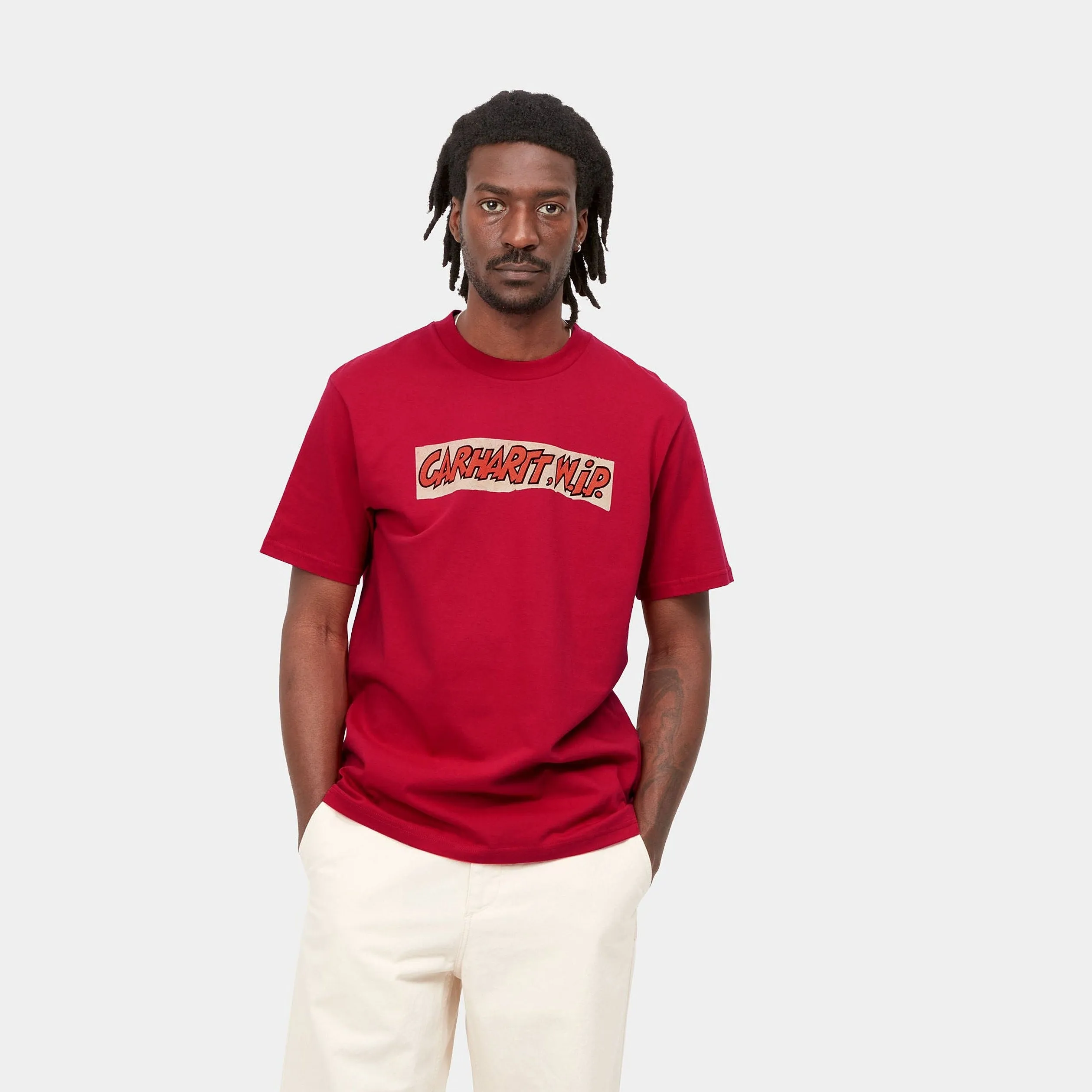 Carhartt maglietta manica corta da uomo Sing Painter I030172 177 XX 03 rosso Light Style Trend Comfy Comfort