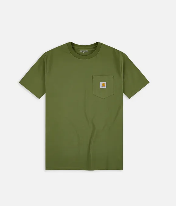 Cozy Touch Carhartt T-shirt manica corta con tascino 1030434 1D0 kiwi