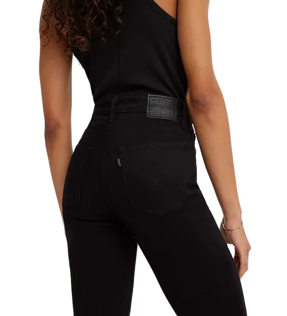 Levi's pantalone jeans a vita alta da donna a zampa 725 Bootcut 187590032 nero Heat Dissipating