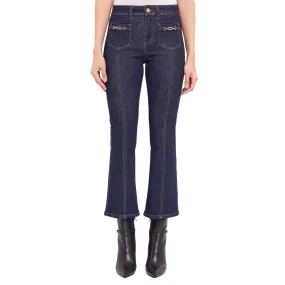 Moisture Wicking Technology Office Wear Gaud?? pantalone in jeans corto da donna Flare 421BD26015 00 blu scuro