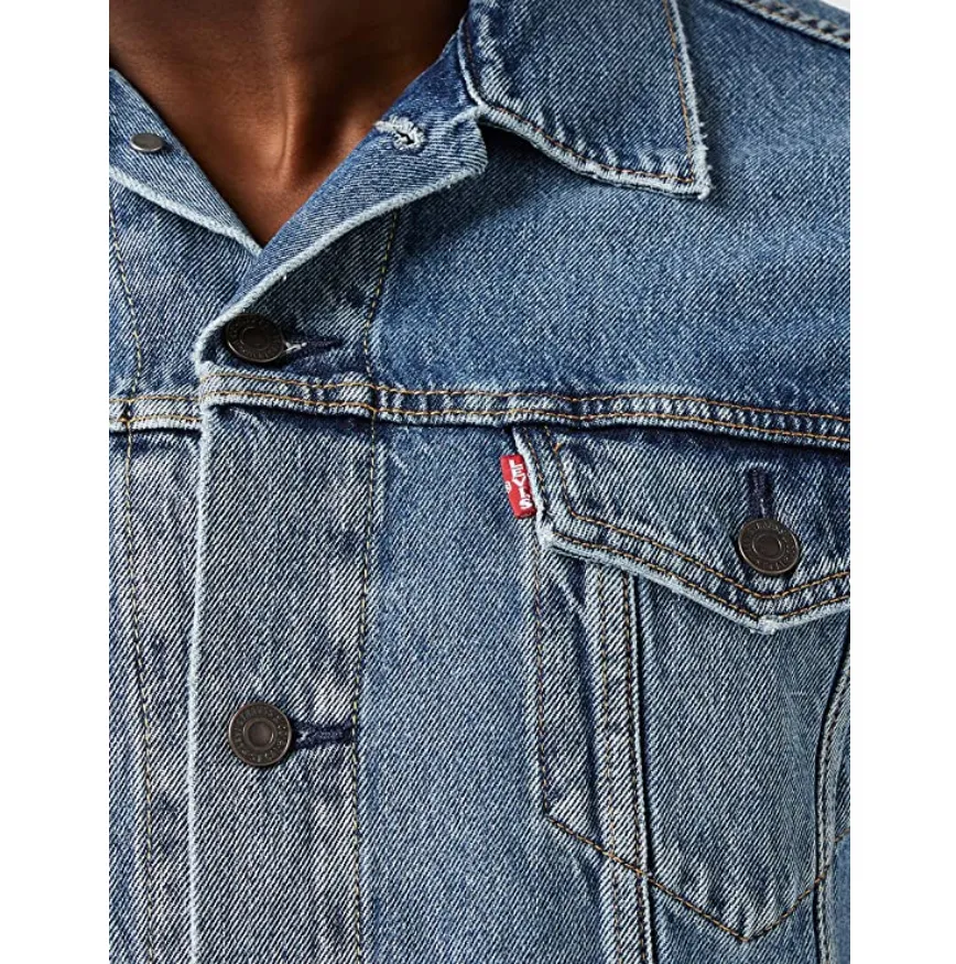 Levi's Giubbino da uomo in Jeans Denim 723340574 blu chiaro tall size