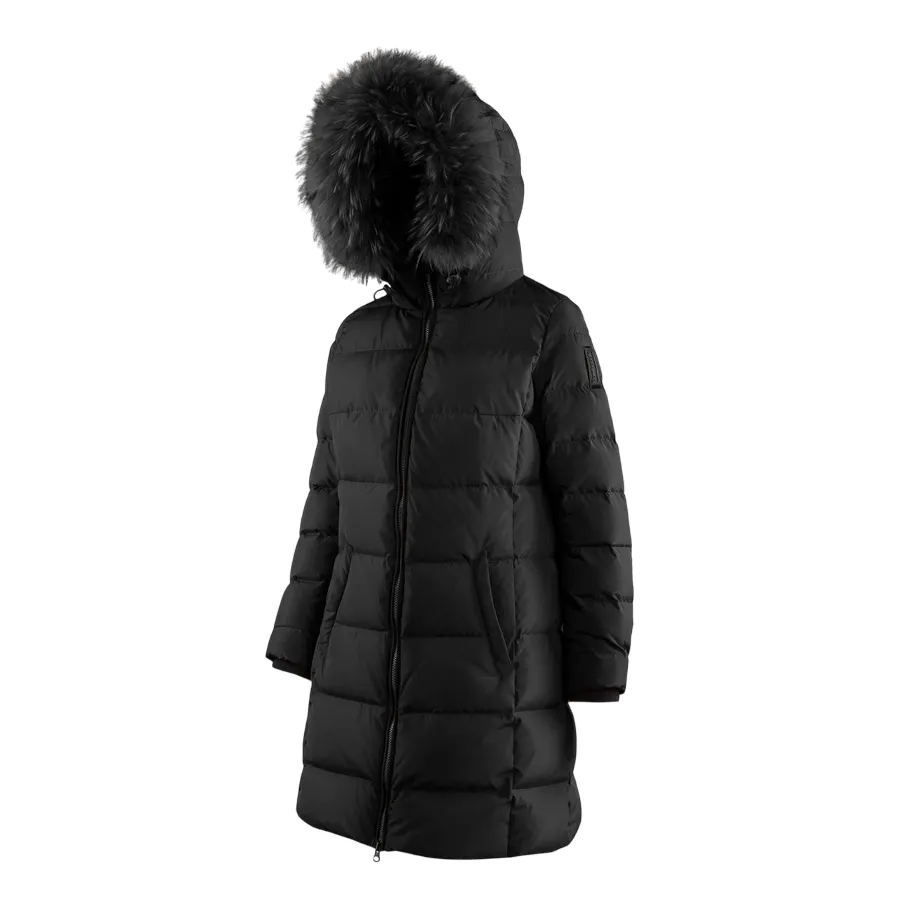 Heavy Duty Bomboogie Piumino da donna con Bordo Cappuccio in Pelliccia CW632PTMNQ 90 nero