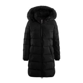 Bomboogie Piumino da donna con Bordo Cappuccio in Pelliccia CW632PTMNQ 90 nero Support