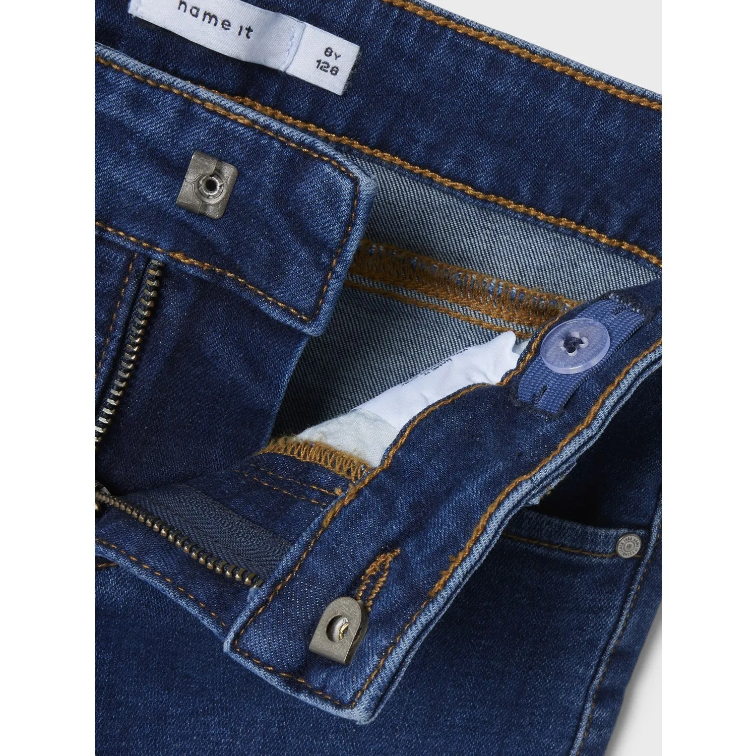Name It Dark Blue Denim Nkfpolly X-Wide Jeans 3057-Fr Noos Tear Resistant Denim