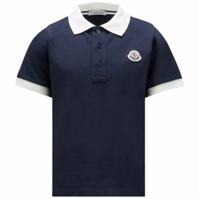 Moncler Polo Night Blue Relaxed Comfort