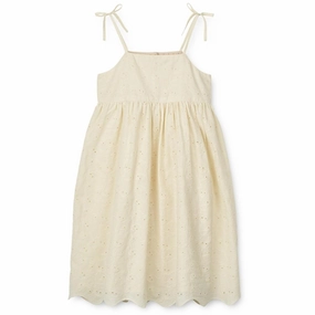 Satin Grace Liewood Cloud Cream Gunhild Anglaise Dress
