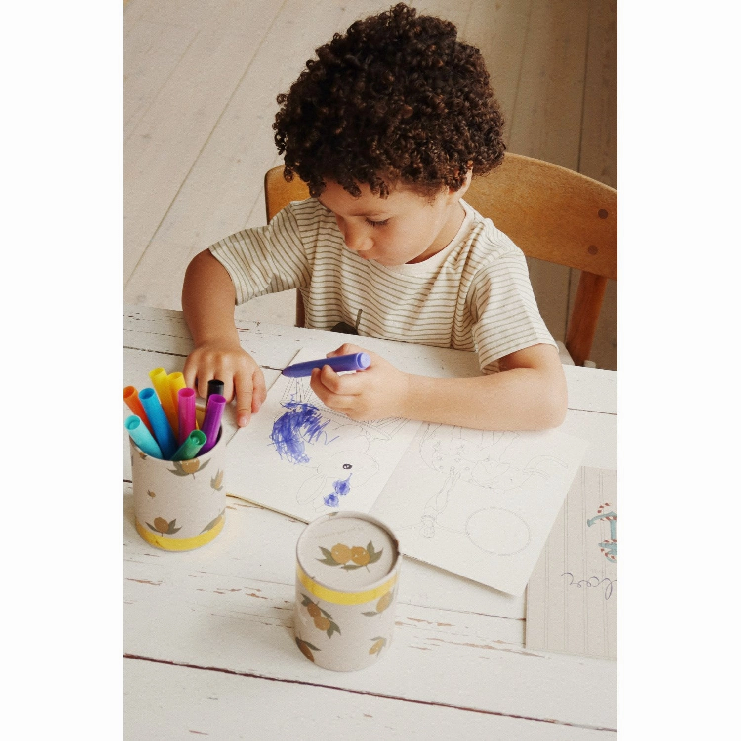 Trendy Comfort Fit Long Lasting Color Konges Sl?jd Tea Stripe Famo Set Gots