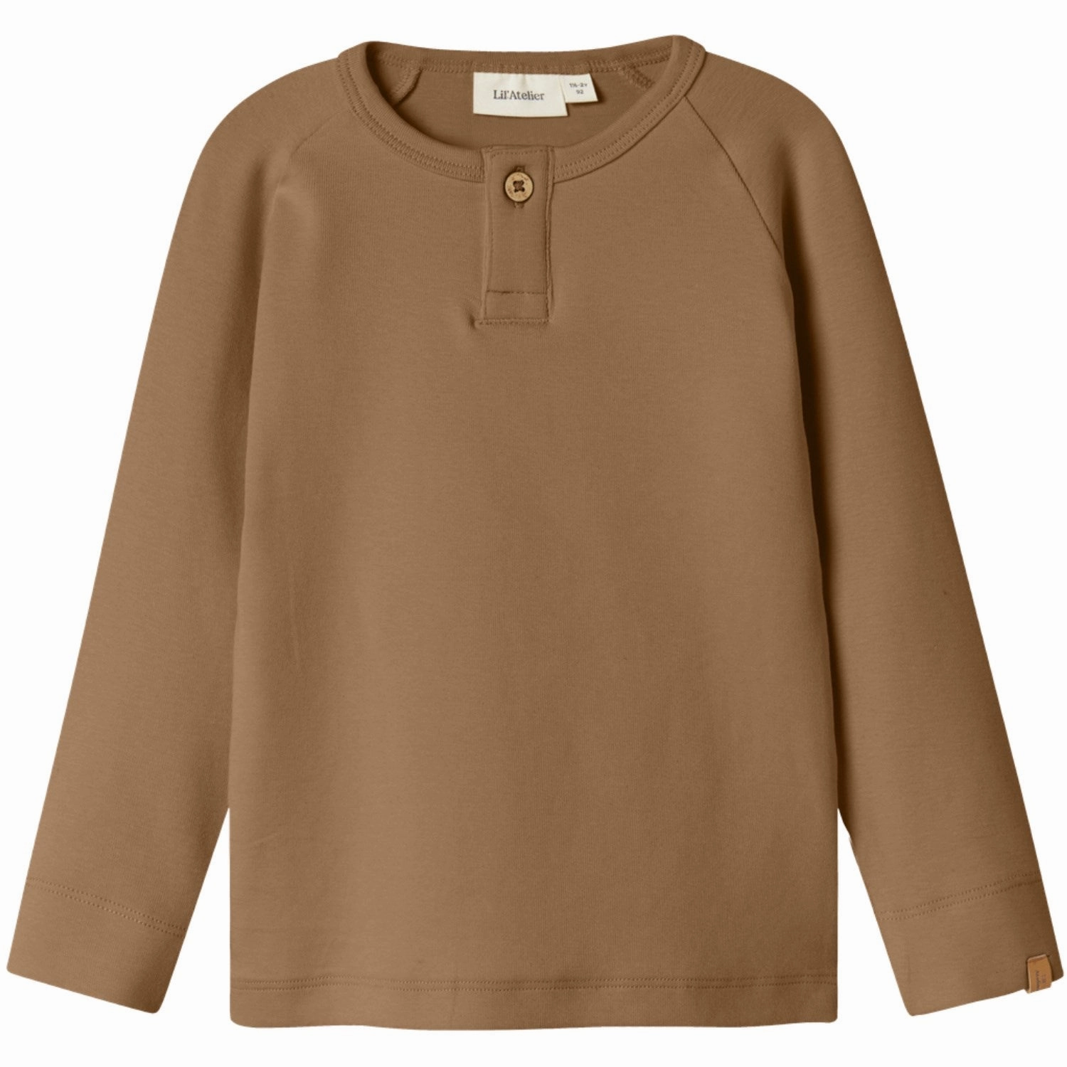 Lil'Atelier Sepia Tint Nmmgayo Sim Ls Slim Top Lil Stretch Material