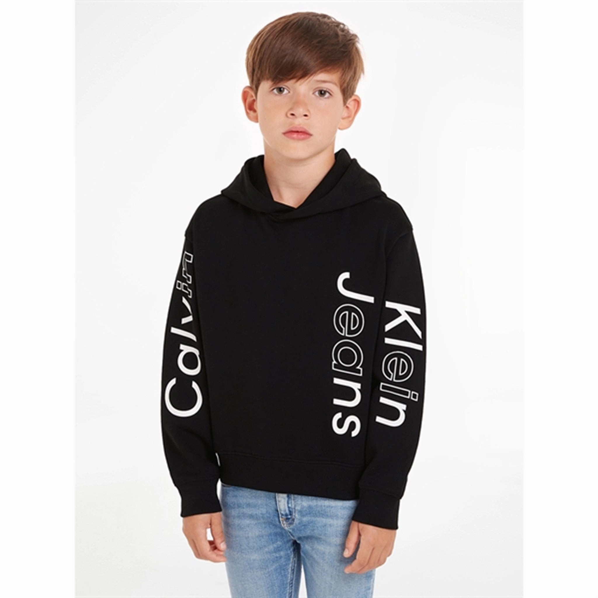 Odor Resistant Treatment country style Calvin Klein Maxi Inst.Logo Rlxd Hoodie CK Black