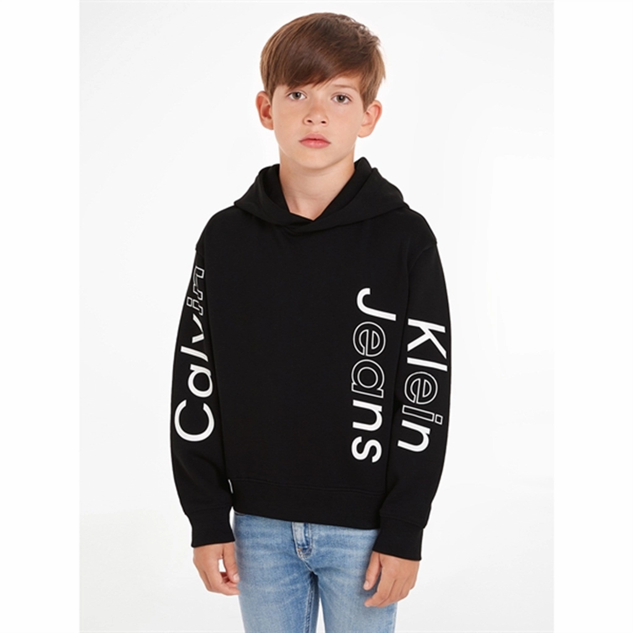 Work From Home semi-formal event Calvin Klein Maxi Inst.Logo Rlxd Hoodie CK Black