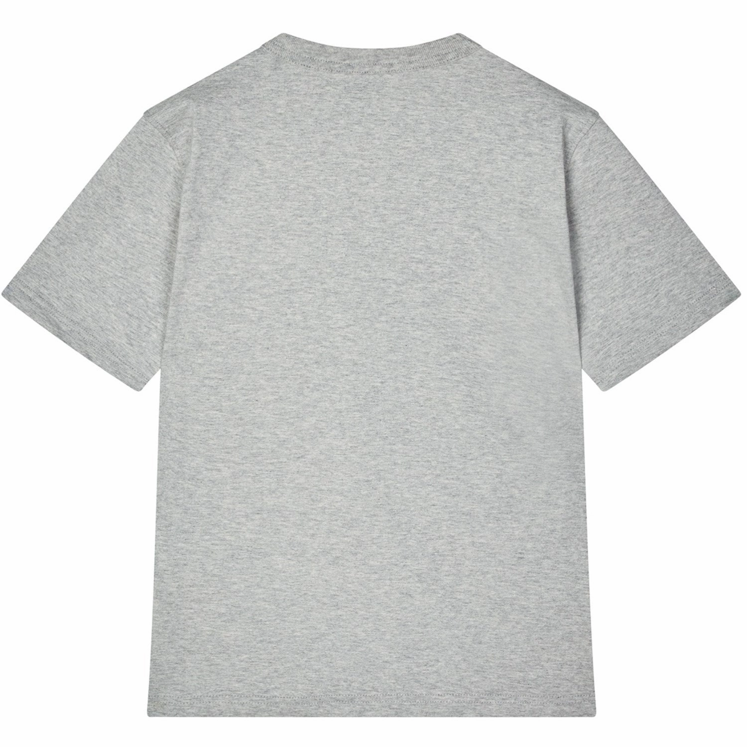 Mads N?rgaard Light Grey Melange Printed Tee Theo T-shirt Drop Shoulder Cut