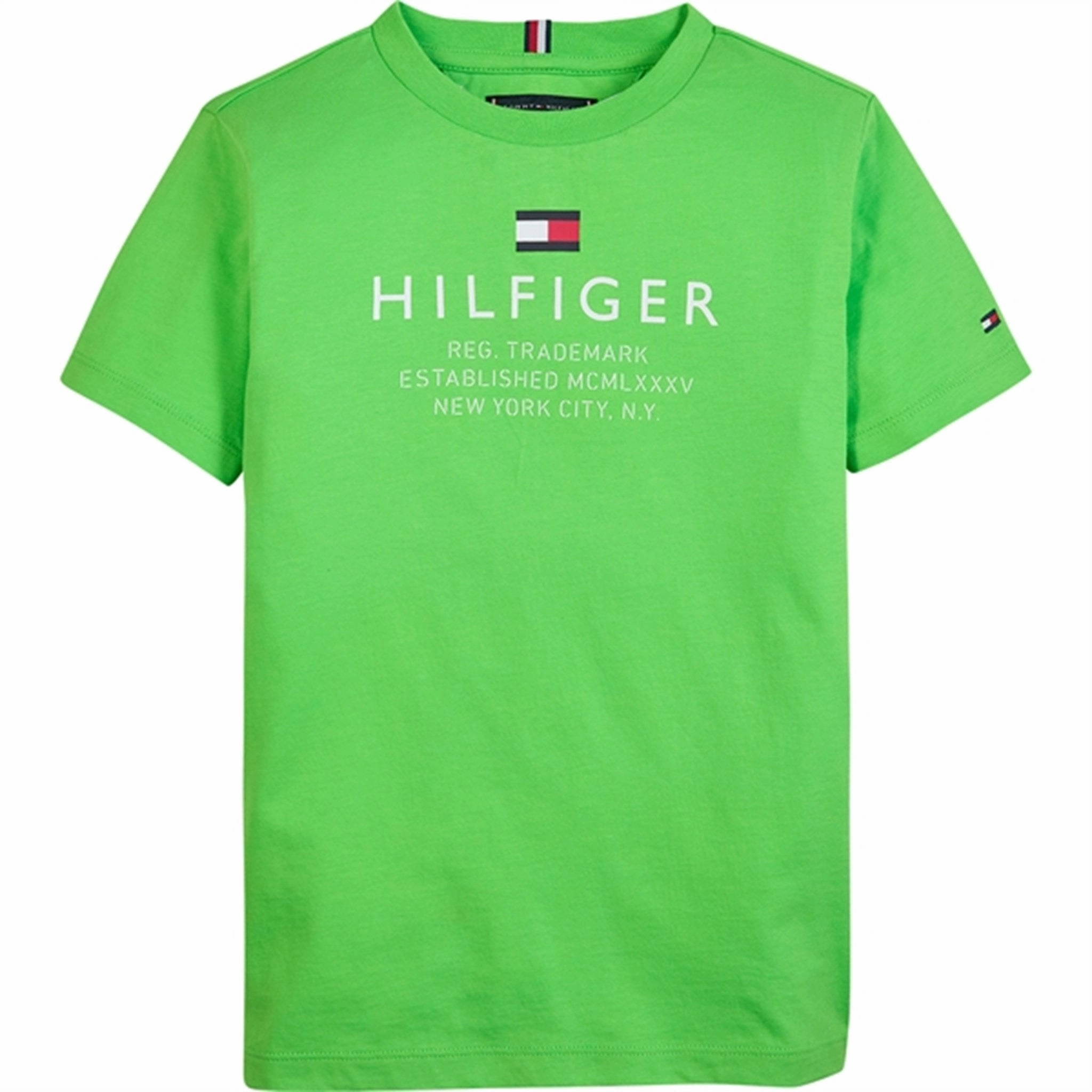 Stylish and Relaxed Tommy Hilfiger Logo T-shirt Spring Lime
