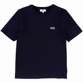 Hugo Boss Short Sleeves T-Shirt Navy Soft Cotton Feel Chilly Comfort Wear
