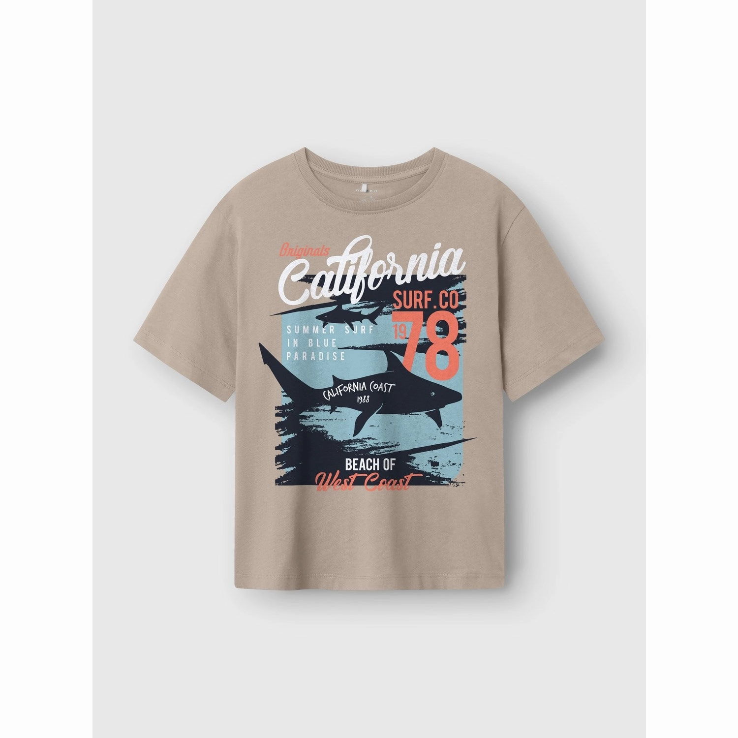 Name It Island Fossil Nkmhirlan Ss Nreg Top Pb Effortless Fashion Men's masculinity