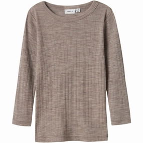 Name It Satellite Nmmwang Wool Needle Ls Top Solid Noos Cruise Collection Smooth Texture