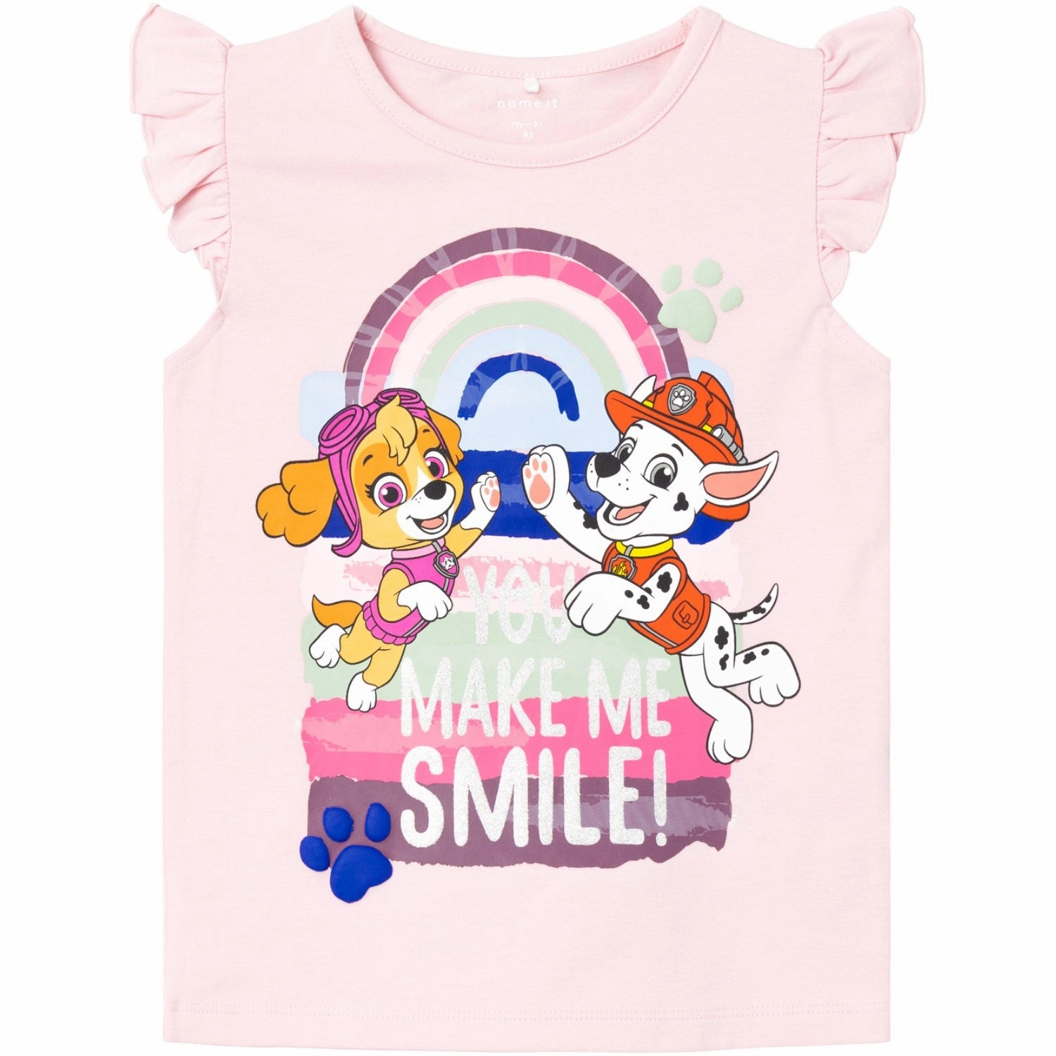Relaxed Fit Design ZeroWaste Production Name It Parfait Pink Asana Paw Patrol T-Shirt