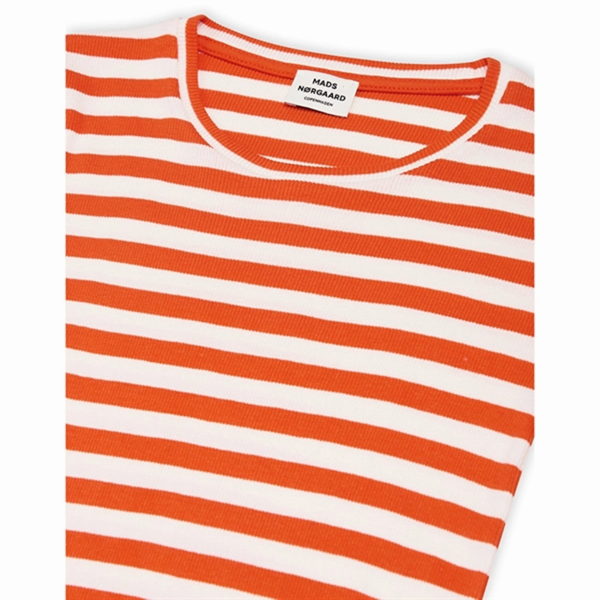 Mads N?rgaard 2x2 Cotton Stripe Talino Bluse Puffin's Bill/Cloud Dancer Athleisure Trend