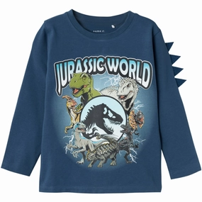 Eco Friendly Production Name It Dark Denim Jolly Jurassic Blouse Noos