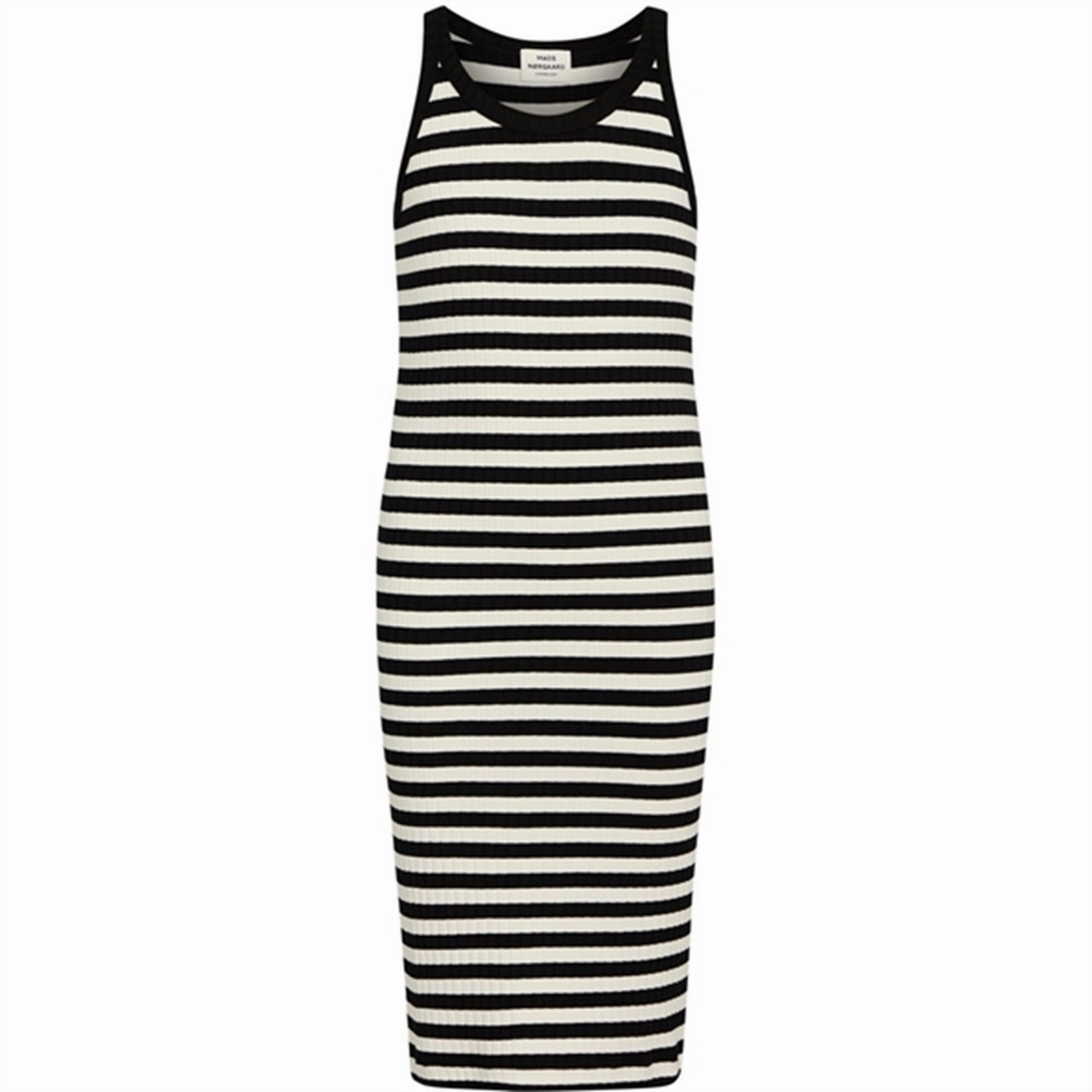 Mads N?rgaard 5x5 Classic Stripe Carnile Dress Black/Vanilla Ice Casual Pick Trendy pick