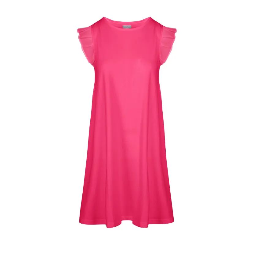 Comfy and Relaxed Glam Feel Censured abito corto da donna con maniche voulant AWC273TJSGE 119 orchidea