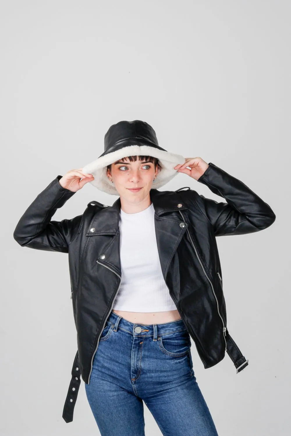 Censured Chiodo da donna in ecopelle JWGLIN T FLGT 90 black Account