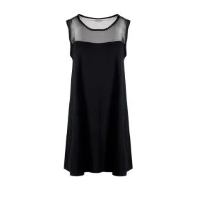 Cesured Vestito da donna con microrete e cotone AWC274TJSGE 90 nero Delicate Mood