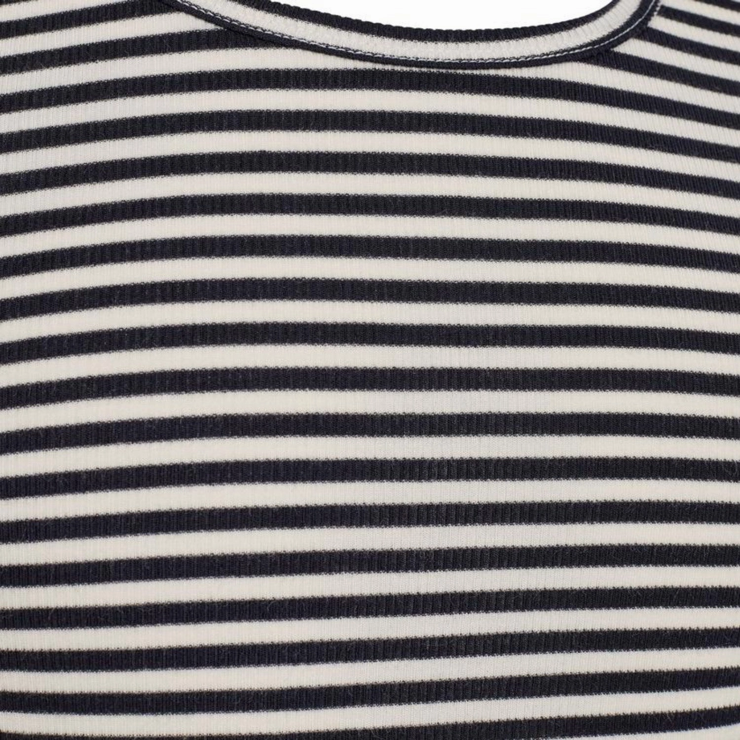 Sofie Schnoor Navy Striped Blouse Micro Perforated Texture