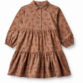 Gradient Shade Wheat Berry Dust Flowers Dress Felucca