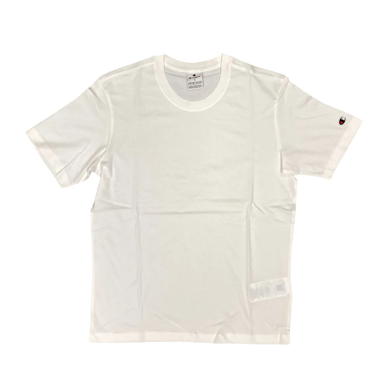 Champion 2 magliette girocollo manica corta da uomo 220267 WW001 bianco-blu Airflow Mesh Panels NonIronTechnology