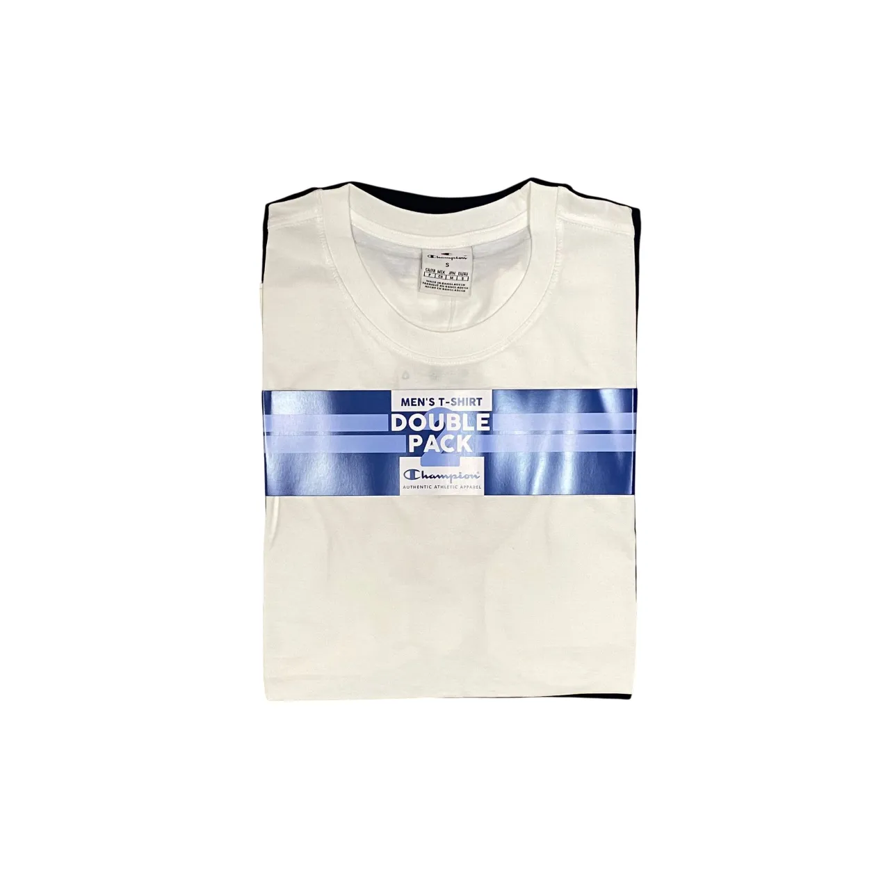 Champion 2 magliette girocollo manica corta da uomo 220267 WW001 bianco-blu Breathable mesh lining Seasonal Comfort Style