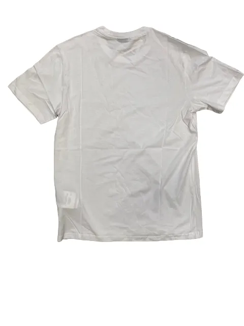 Soft Cotton Feel Drop Shoulder Cut Champion 2 T-shirt da uomo manica corca Legacy American C-Logo 218543 WW001 WHT/NNY bianco-blue marino