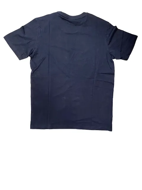 Sustainable Dye Process Recycled Polyester Blend Champion 2 T-shirt da uomo manica corca Legacy American C-Logo 218543 WW001 WHT/NNY bianco-blue marino