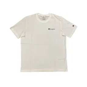 Summer Fashion Breathable touch Champion maglietta manica corta da uomo in jersey con logo piccolo 220264-WW001 bianco