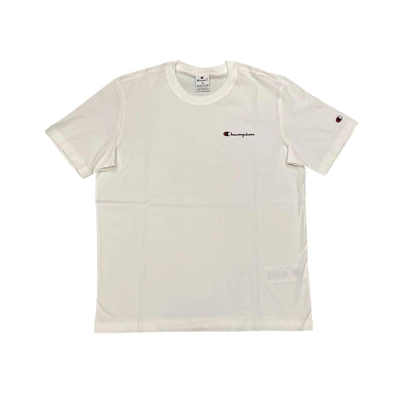 men's clothing Anti microbial coating Champion maglietta manica corta da uomo in jersey con logo piccolo 220264-WW001 bianco