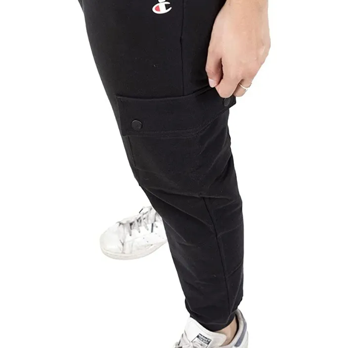 Champion Pantalone Cargo con Polsino al fondo 114445 KK001 NBK black Wrinkle resistant fabric
