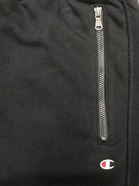 Champion Pantalone garzato con zip alle tasche e polsino al fondo gamba 217425 KK001 NBK black Cozy Essentials Stretchable Comfort