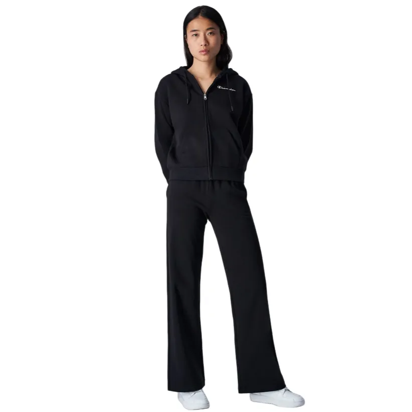 Champion pantalone sportivo a gamba larga da donna Legacy America Classico 116613 KK001 nero TwoLayerFabric Athletic gear