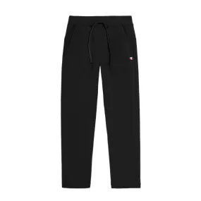 Champion pantalone sportivo da donna in cotone di felpa leggera elasticizzata Legacy 116609 KK001 nero Taped Neckline Resort Wear
