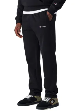 Champion pantalone sportivo da uomo con orlo diritto 220294 KK001 nero Adjustable drawstring Elasticized Cuffs