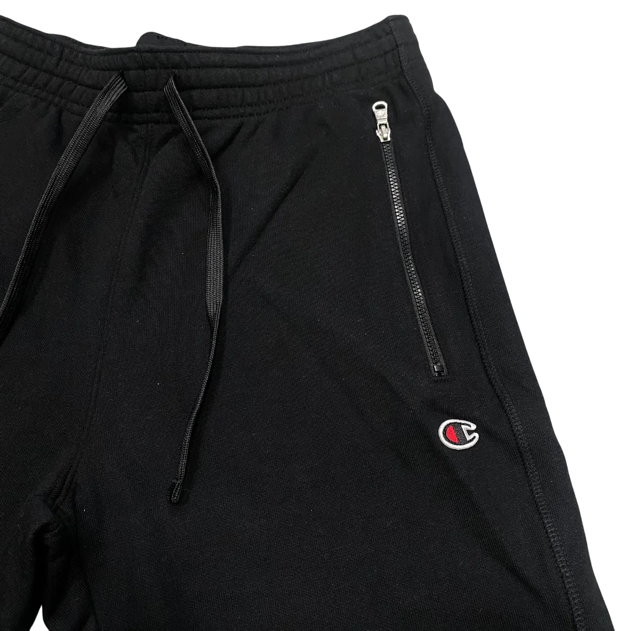 Champion pantalone sportivo da uomo con polsino alla caviglia 220804 KK001 nero Embroidered Detail Layering Essential