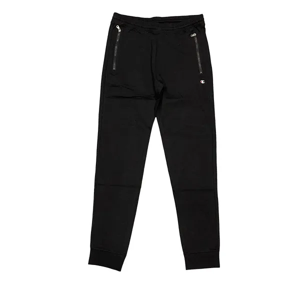 Champion Pantalone sportivo da uomo Legacy con cerniera alle tasche e polsino al fondo 217435 KK001 nero Modern Edge