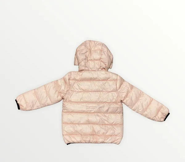 High Collar Design Soft Champion piumino con cappuccio da bambina 305826 PS157 PKN rosa