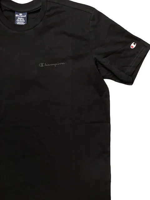 Street Trendy Champion T-shirt manica corta da uomo Legacy Americans Classic Small Logo 218539 KK002 NBK nero