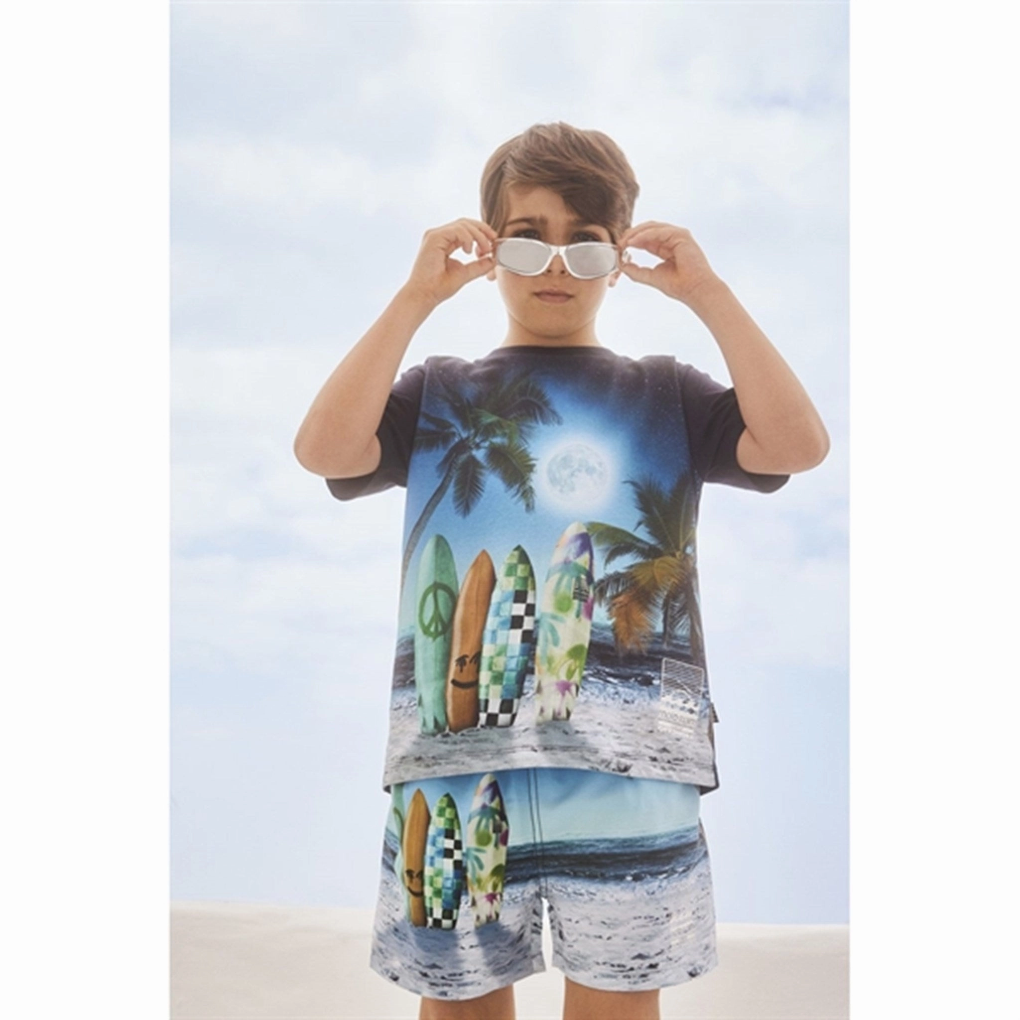 Molo Sunset Surfer Rame T-Shirt Comfortable Touch PreShrunkCotton