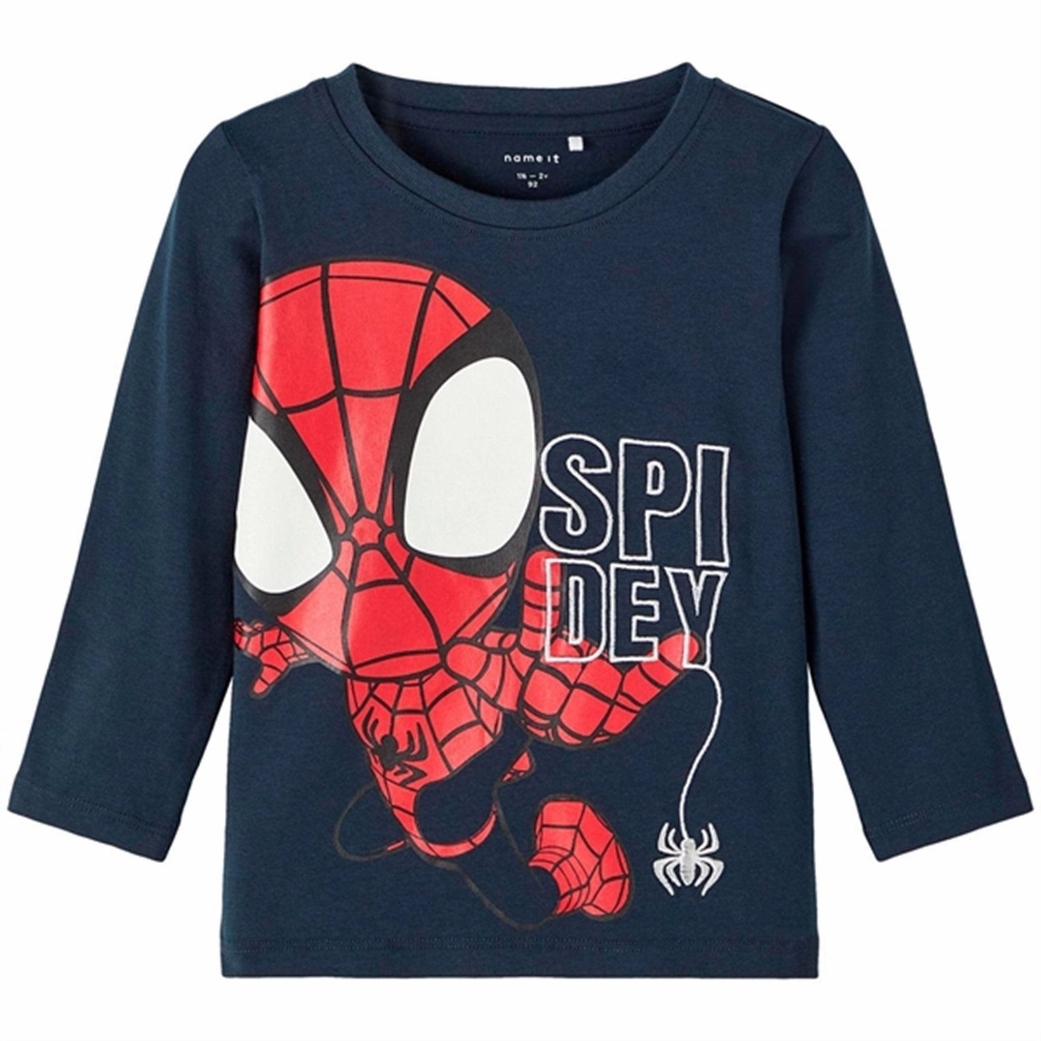 Name it Dark Sapphire Junior Spidey Blouse Flexible Shoulder Panels Polished Look