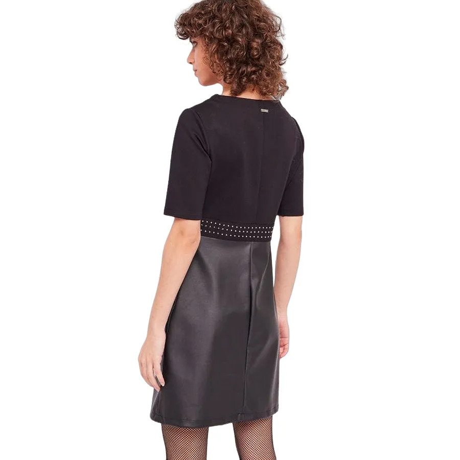 Bold Cut Bold Fashion Gaud?? vestito manica corta con borchie da donna 321BD14003 2001 nero