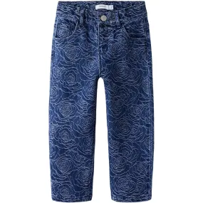 Eco Friendly Night Out Name It Dark Blue Denim Nmfbella Mom Jeans 5005-Qj O